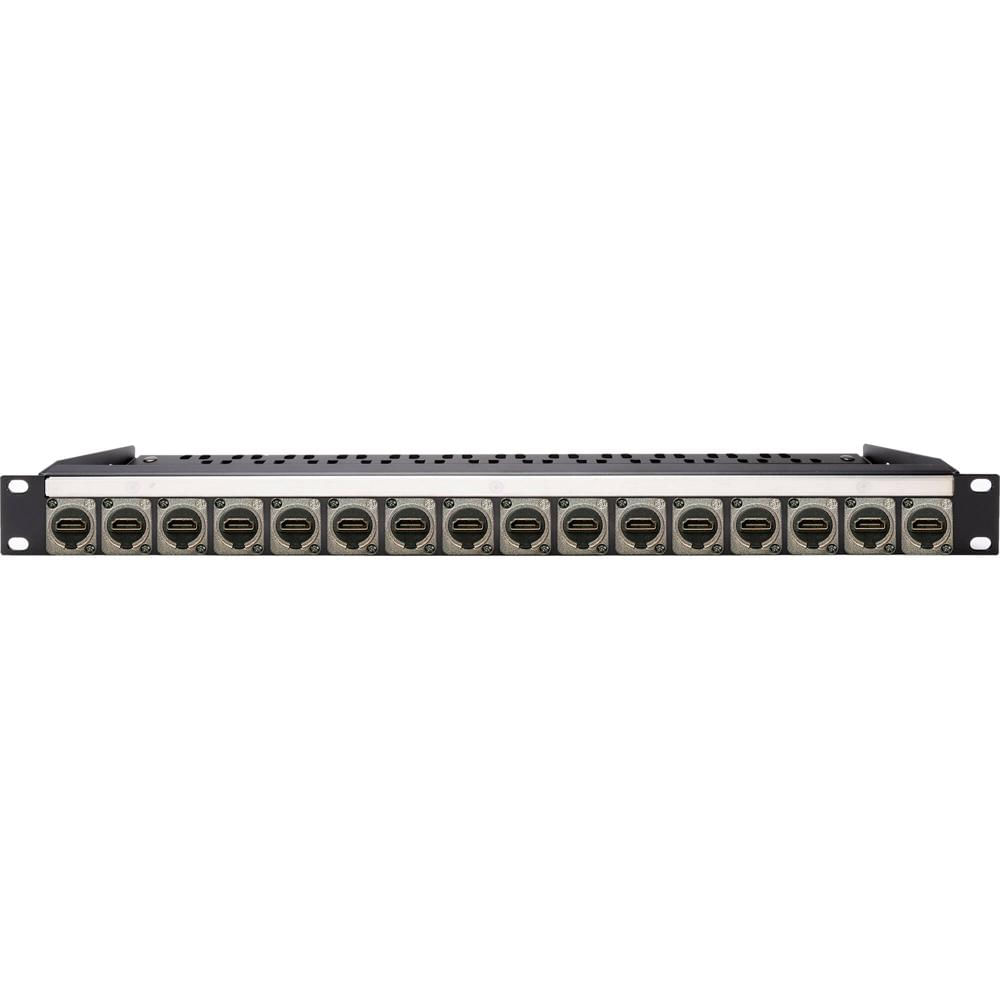 My Custom Shop Patch Bay 16 Puertos HDMI 2.0 con Barra de Lacing Trasera 1 RU