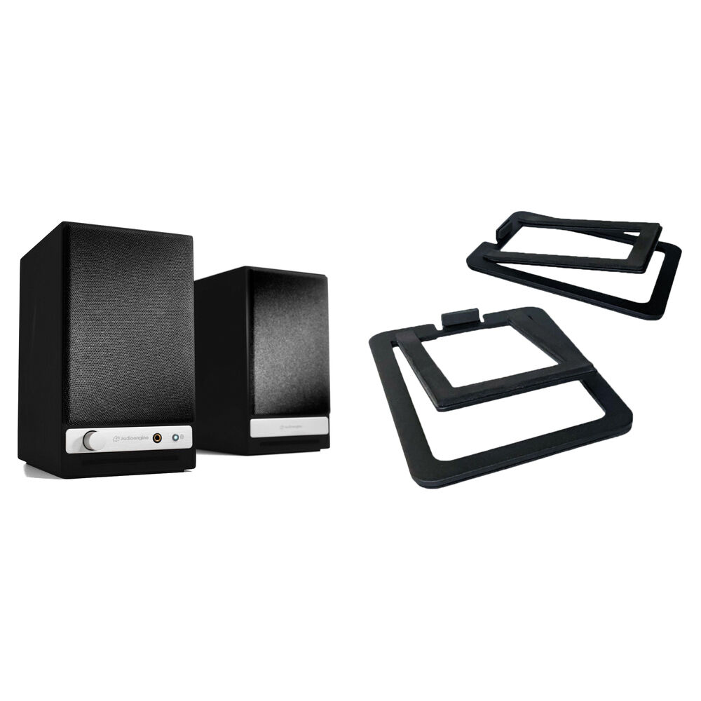 Audioengine HD3 Sistema de Altavoces Bluetooth con Soportes de Escritorio DS1M, 15W por Ca