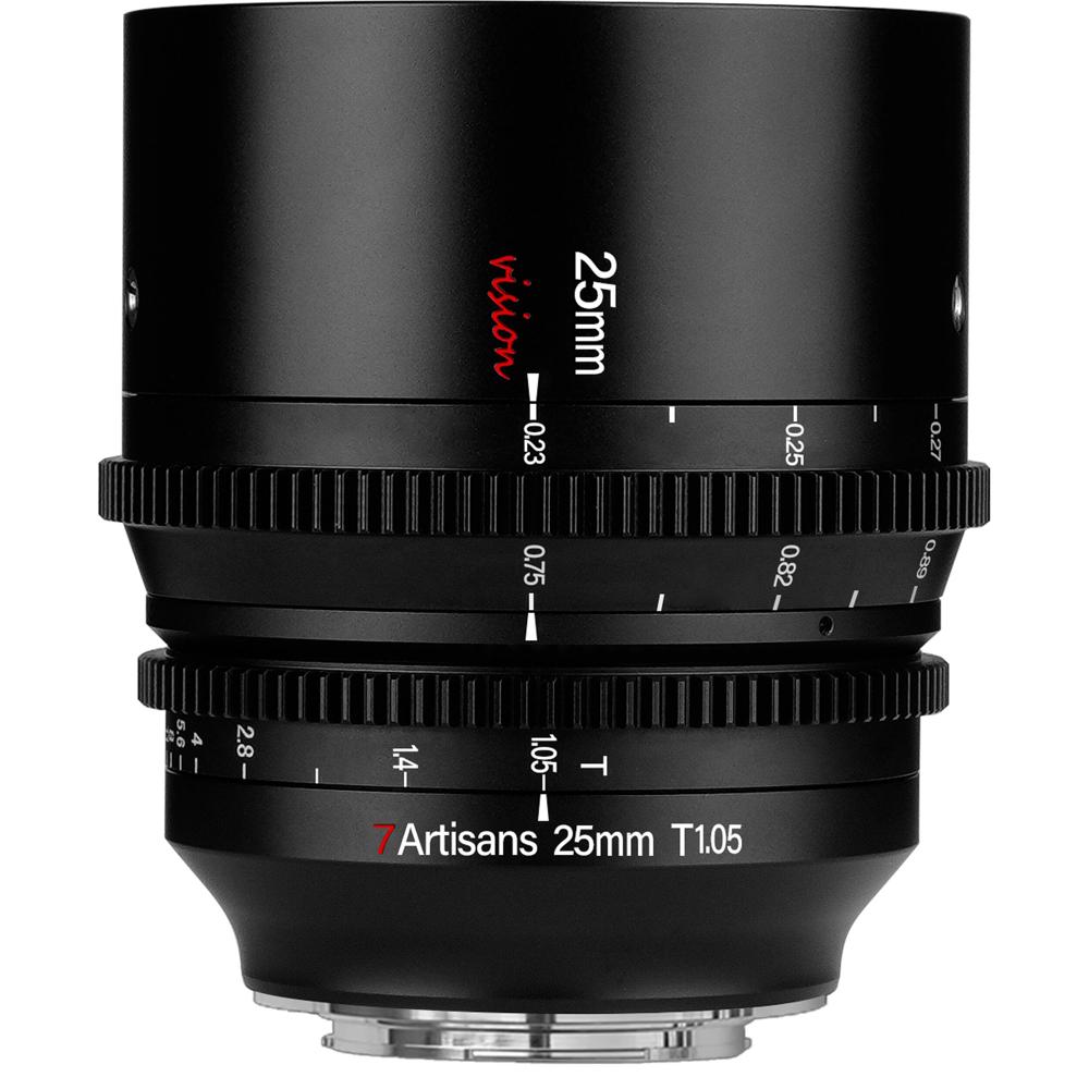 7Artisans L-Mount 25mm T1.05 Vision Cine Lens - Apertura T1.05, 270° Rotación de Enfoque