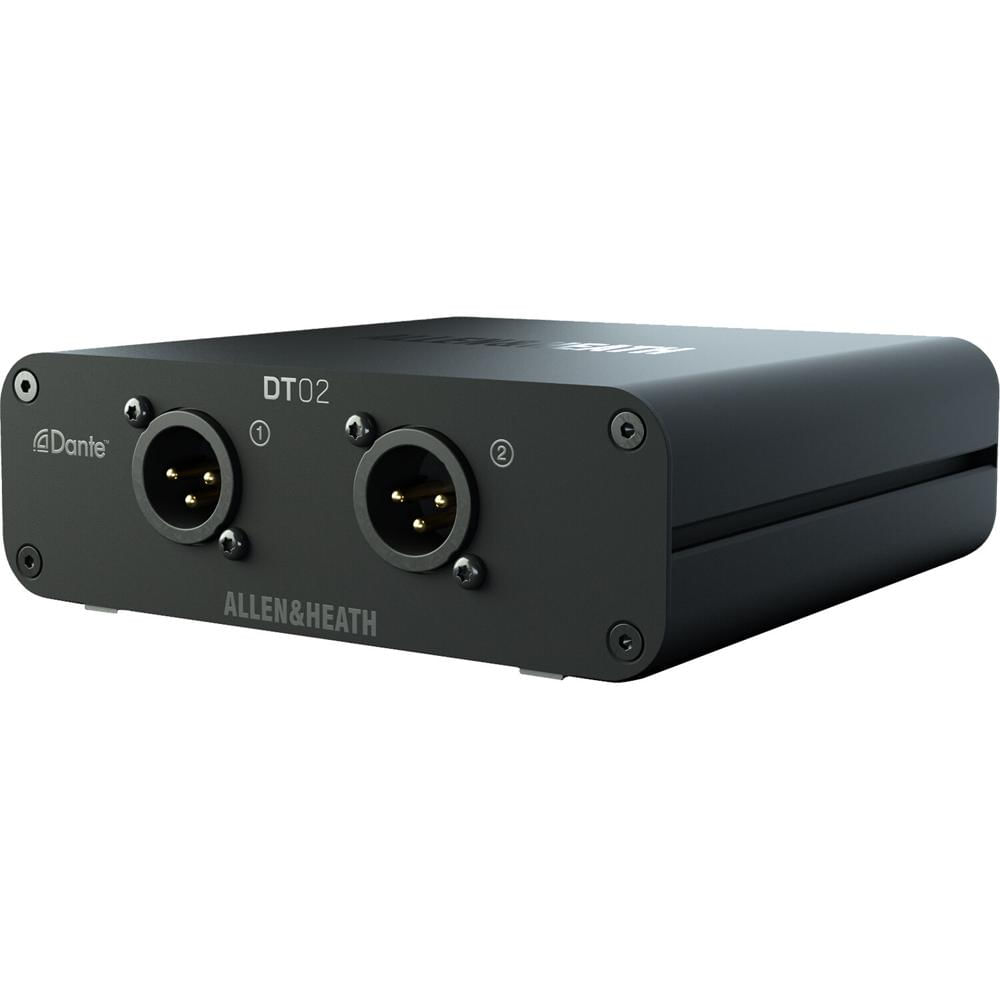 Allen & Heath DT02-X Interfaz de Salida Dante 48/96 kHz con Dos Salidas XLR y Fuente de Po
