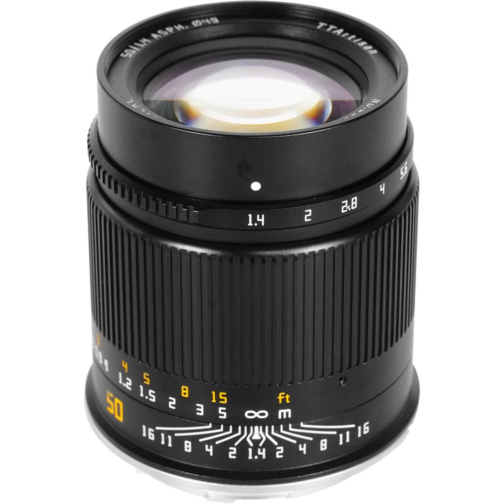 TTArtisan 50mm f/1.4 L-Mount Lens - Abertura f/1.4, Enfoque Manual, 12 Lâminas de Diafrag