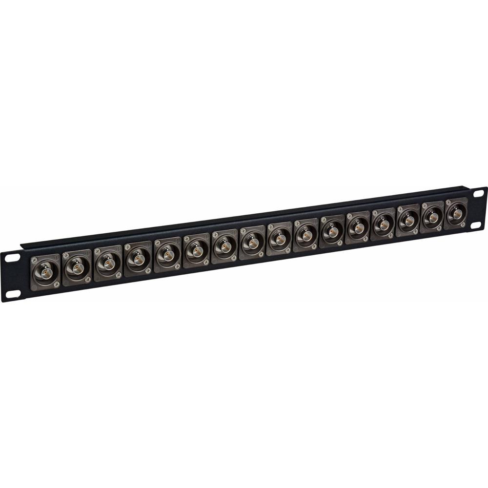 My Custom Shop Patch Panel BNC 16 Puertos 75 Ohm 1 RU con Conectores Neutrik 12G
