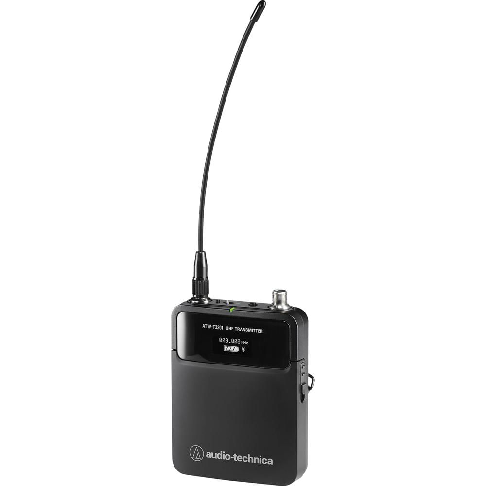 Audio-Technica Transmisor Bodypack ATW-T3201 3000 Series UHF 470-530 MHz con Conector Hiro