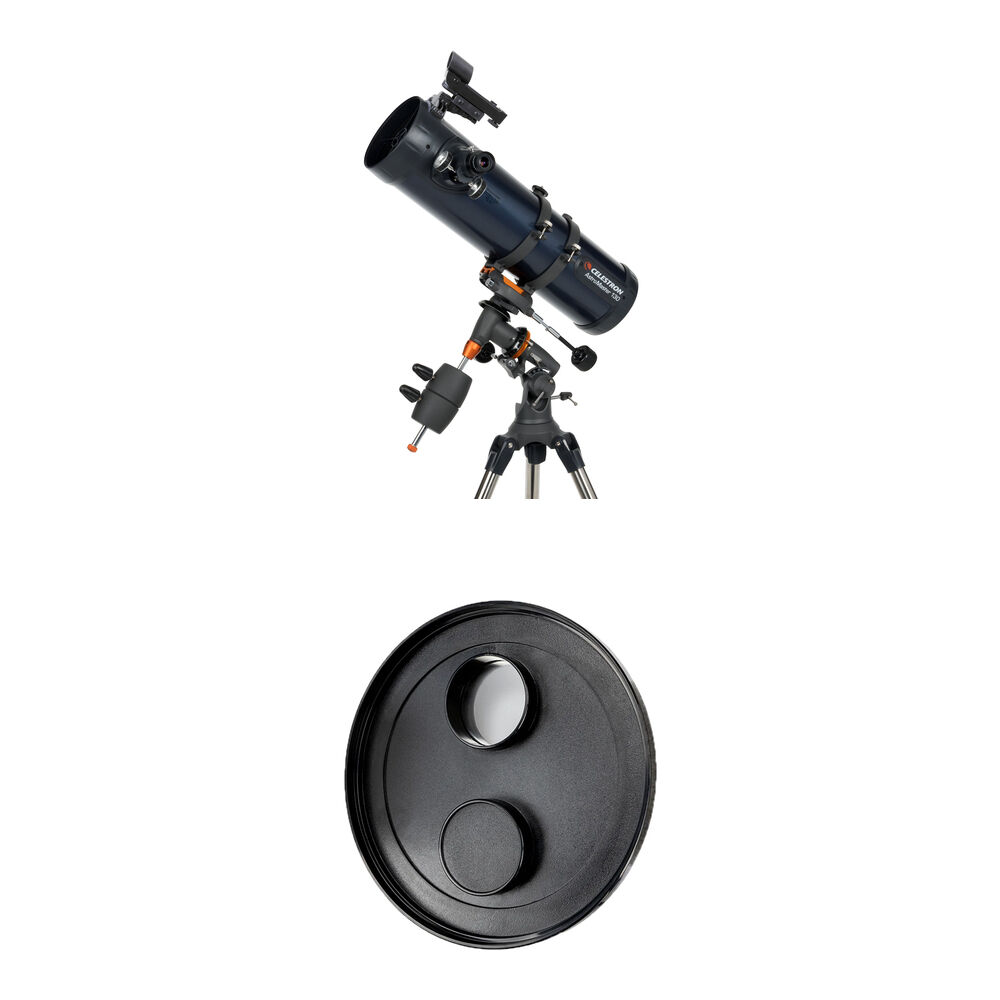 Celestron Telescopio Reflector AstroMaster 130EQ 130mm f/5 con Filtro Solar EclipSmart ISO