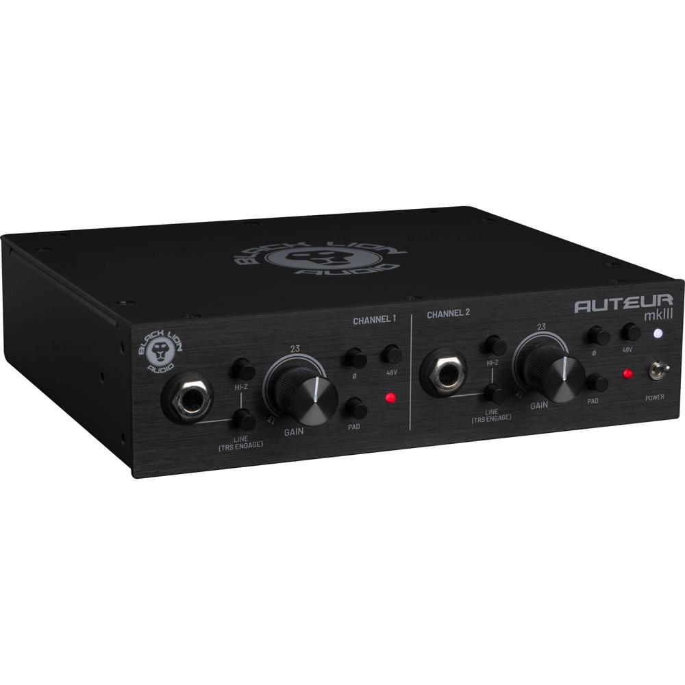 Black Lion Audio Auteur mkIII Preamp de Micrófono de 2 Canales con Entradas Hi-Z y Transf