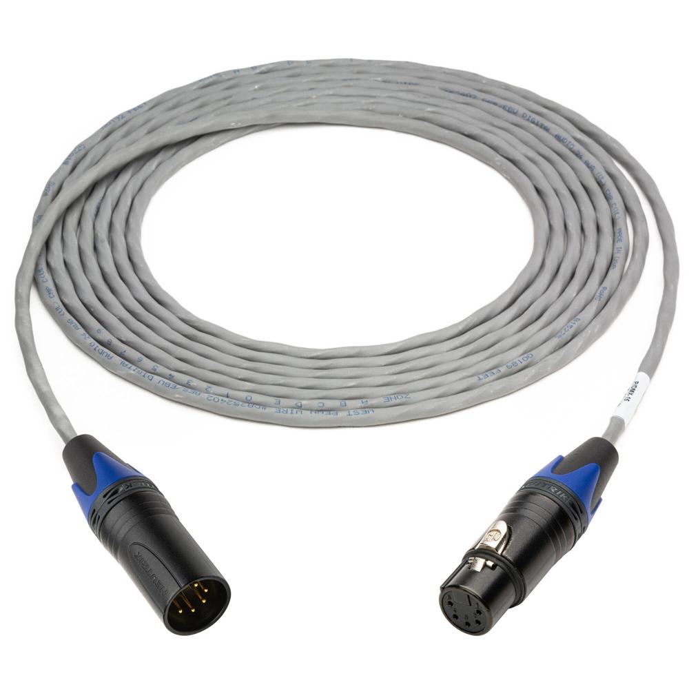 Sescom Cable de Control de Iluminación Plenum 150' 5-Pin XLR Macho a 5-Pin XLR Hembra