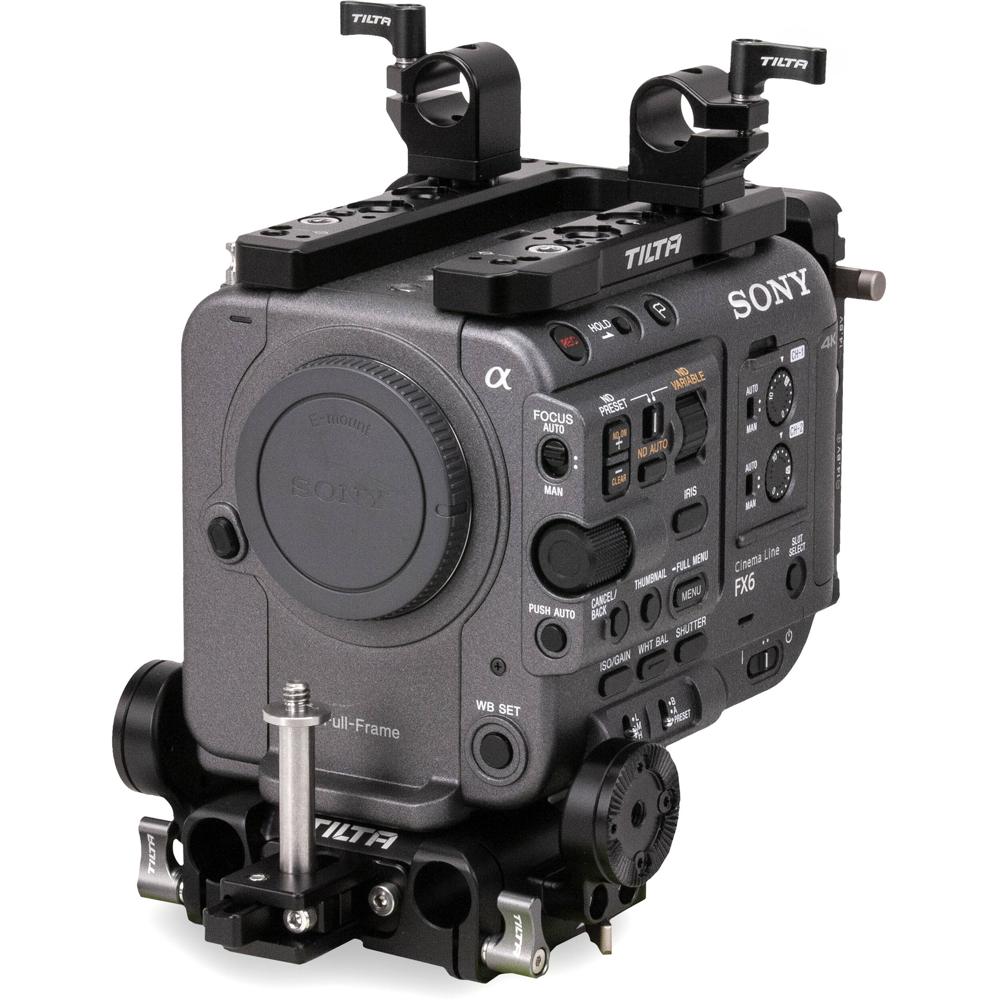 Tilta Cámara Cage para Sony FX6 con Placa de Batería V-Mount (Kit Avanzado) - Base Rápi