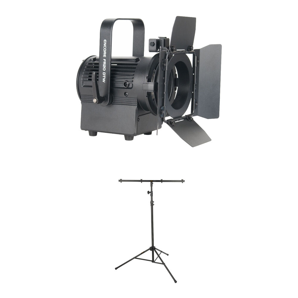 American DJ Solo Stream PAK Kit de Iluminación con Luz Fresnel LED y Soporte T-Bar