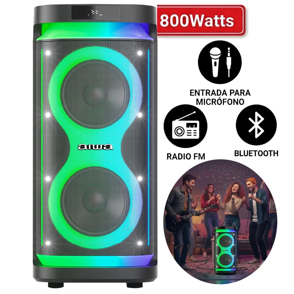 Torre de Sonido AWPOH5D 800W Pmpo Con luces led