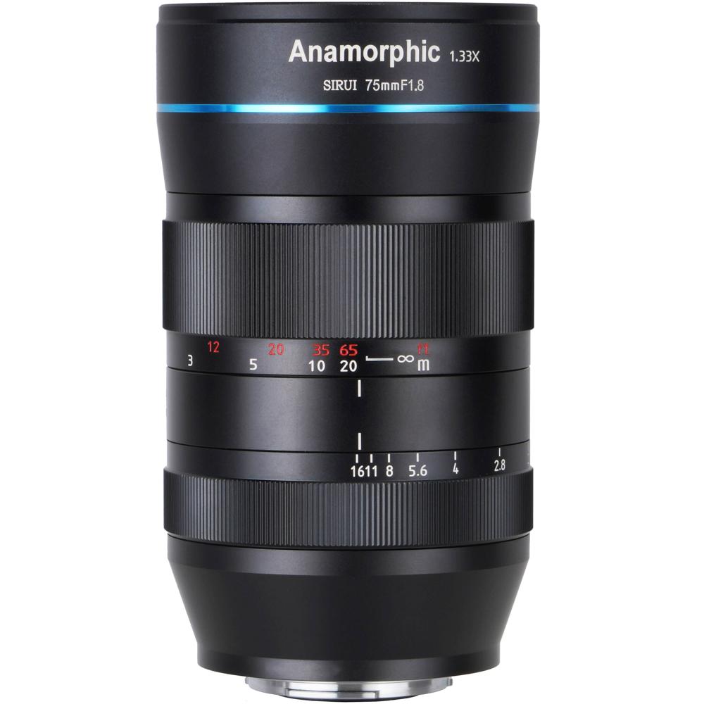 Sirui 75mm f/1.8 1.33x Anamorphic Lens para Canon EF-M - Lente Manual con Iris de 13 Palas