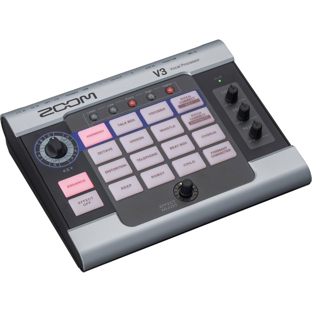 Zoom Procesador Vocal V3 con 16 Efectos, Entrada XLR y Función USB