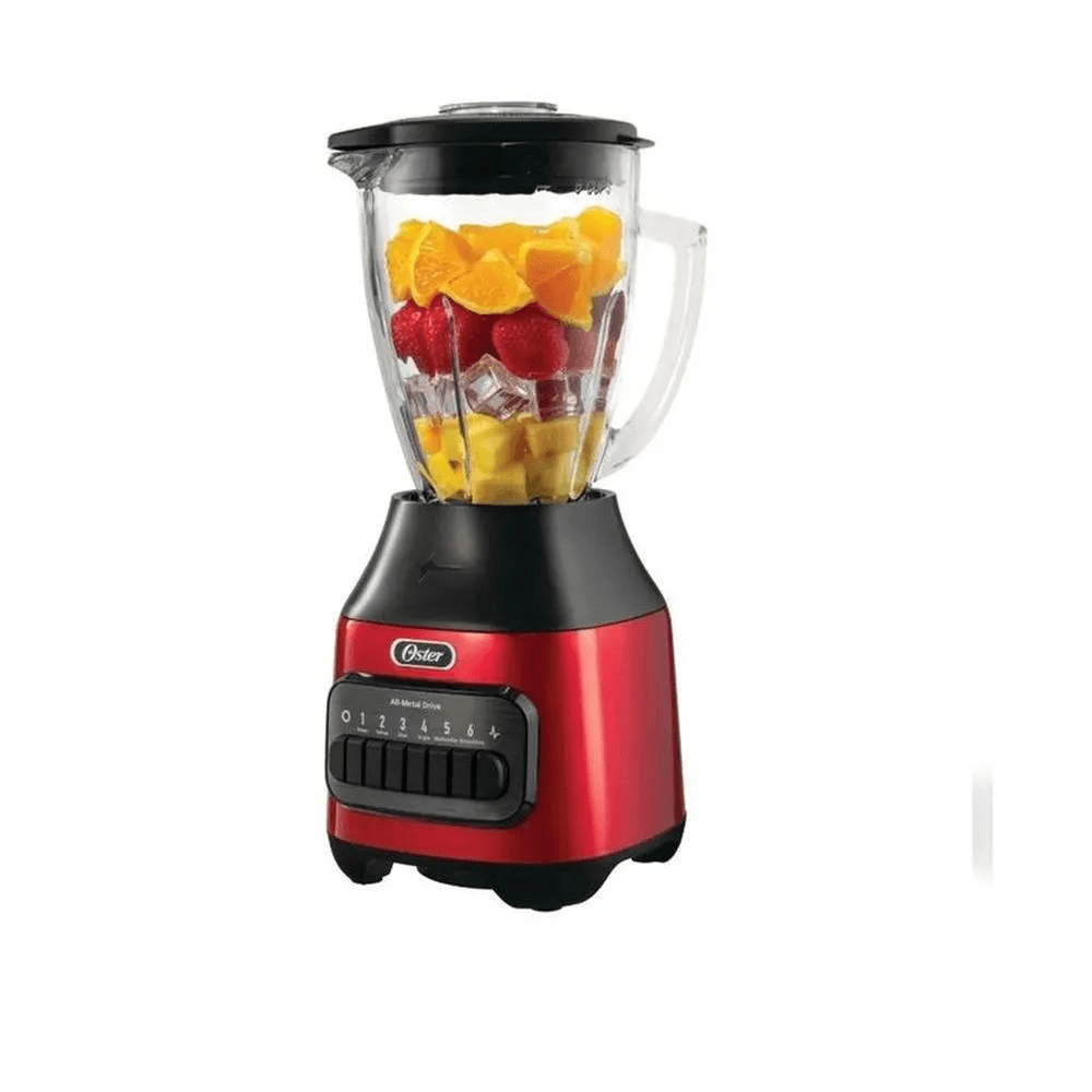 Licuadora Oster con Vaso de vidrio 800 Watts 6 Velocidades más pulso Rojo BLSTPEG-CPB Nuevo