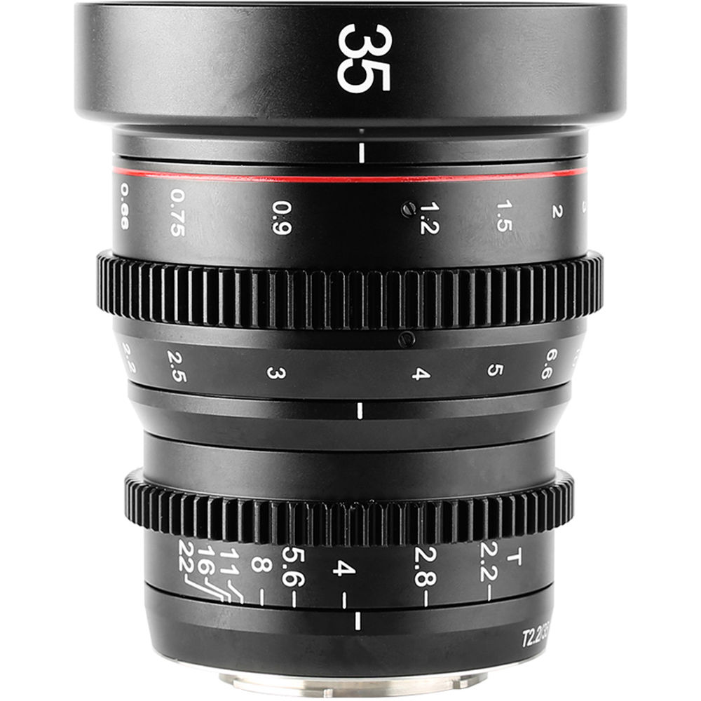 Meike 35mm T2.2 Lente de Cine Manual con Montura MFT - Apertura T2.2, Escalas de Enfoque e