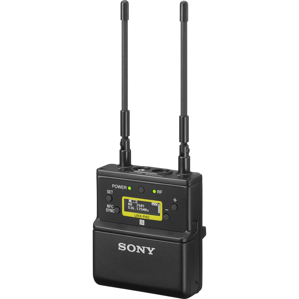 Sony URX-P40 Receptor Inalámbrico Montable en Cámara - UHF 536 a 608 MHz, True-Diversity