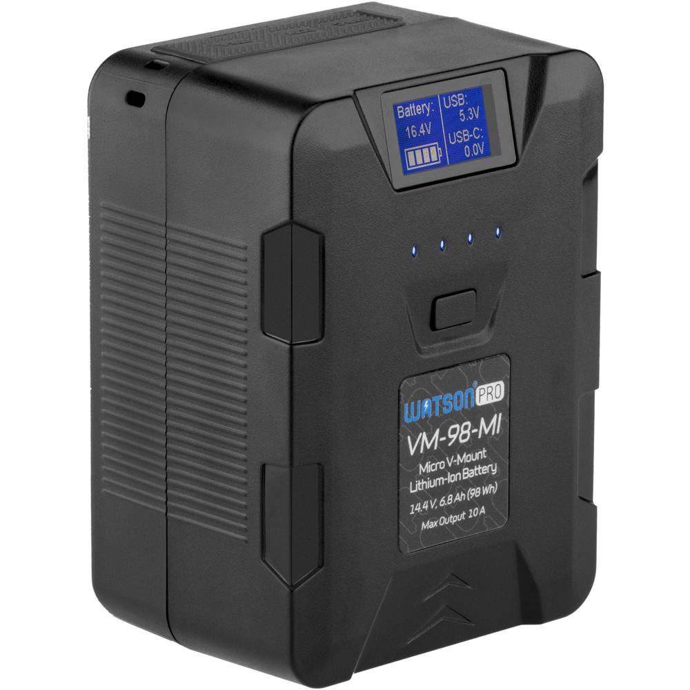 Watson Batería V-Mount Micro 14.4V 98Wh con Puertos USB-C y D-Tap
