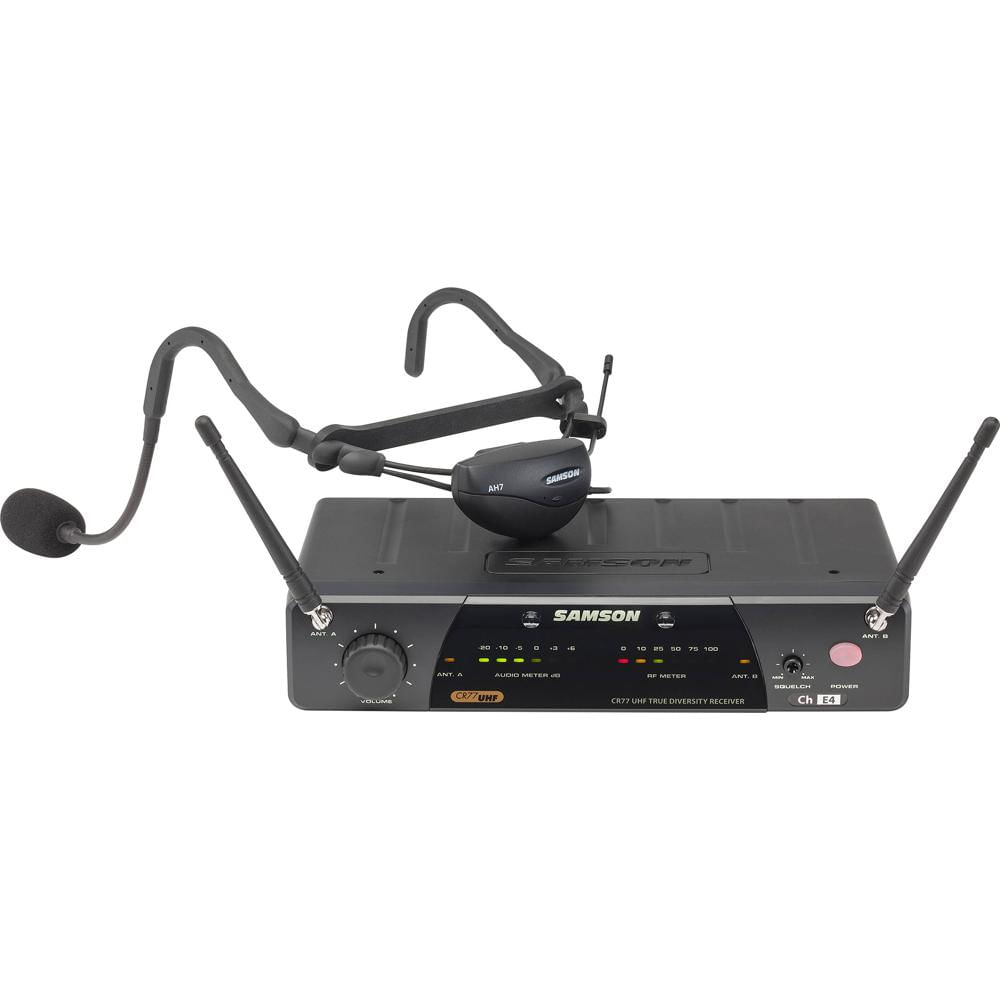 Samson AirLine 77 AH7 Sistema Inalámbrico de Micrófono Headset para Fitness - Alcance de