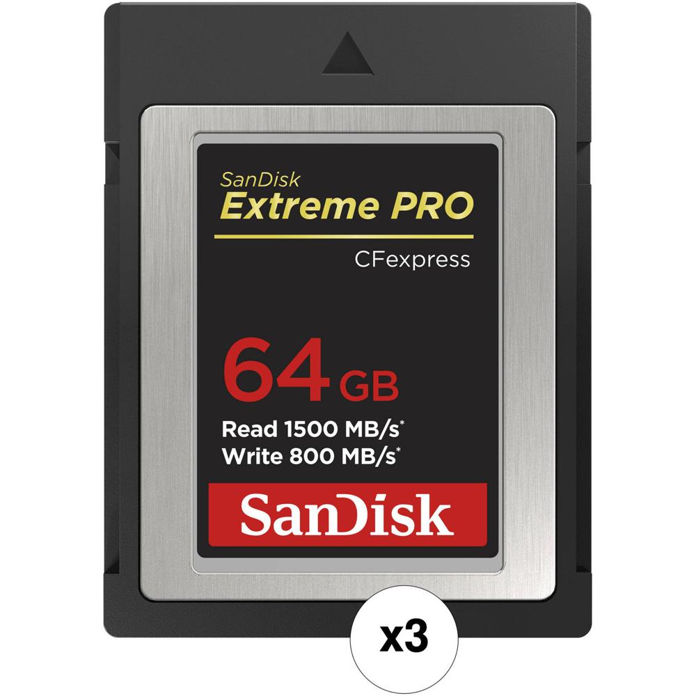 SanDisk Tarjeta CFexpress Type B Extreme PRO 64GB - Velocidades de hasta 1500 MB/s de lect