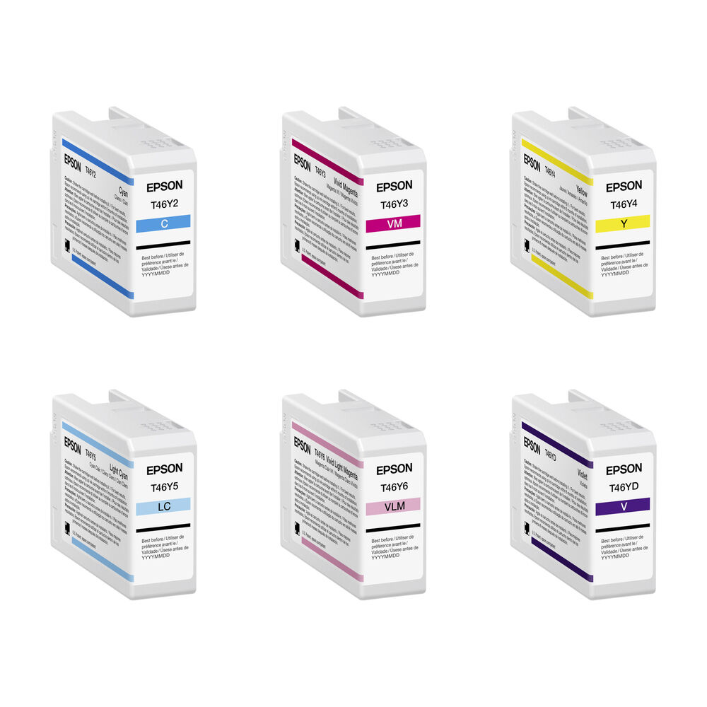 Epson T46Y Cartucho de Tinta UltraChrome PRO10 6 Colores para Impresora Fotográfica SureC