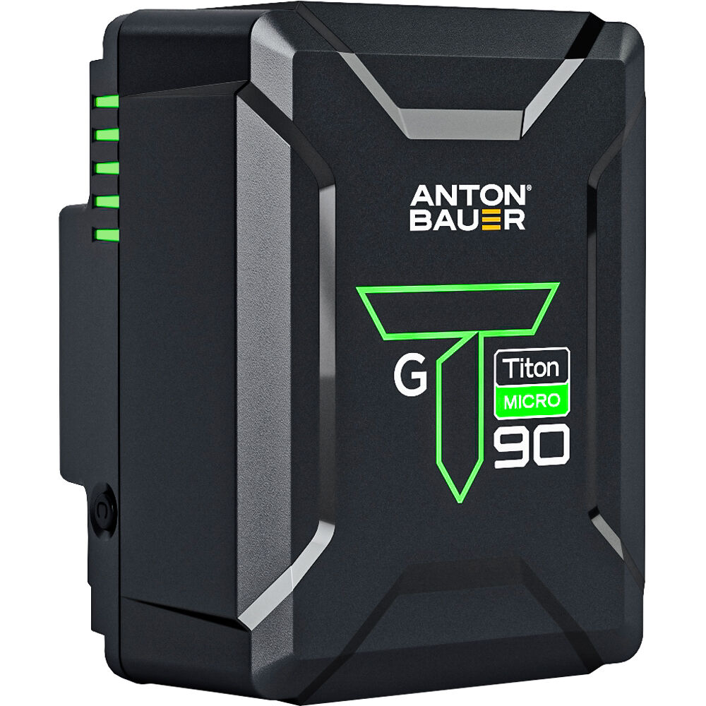 Anton/Bauer Titon Micro 90 Batería de Litio-Ion Gold Mount 98Wh, Soporta 10A, Pantalla LC