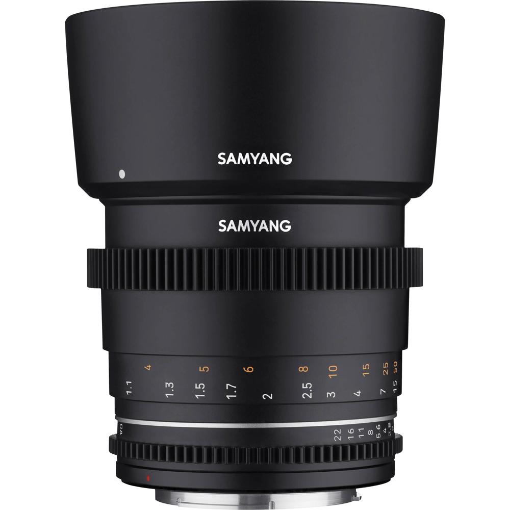Samyang 85mm T1.5 VDSLR MK2 Lente Cine MFT Montura, Iris de 9 Palas, Sellado contra Climas