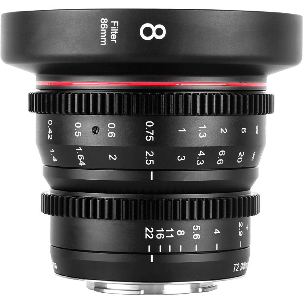 Meike Lente de Cine 8mm T2.9 Manual MFT - Gran Angular, Montura Micro Cuatro Tercios, Boke