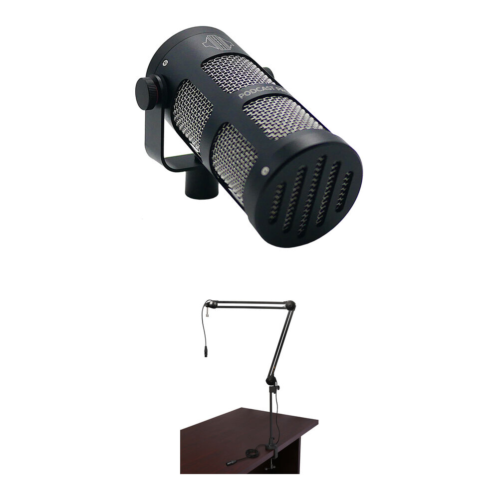 Sontronics PODCAST PRO Mic Kit Supercardioide con Brazo de Transmisión y Cable XLR