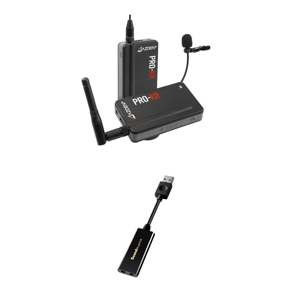 Azden PRO-XR Sistema Inalámbrico para Cámara con Micrófono Lavalier Omnidireccional y T