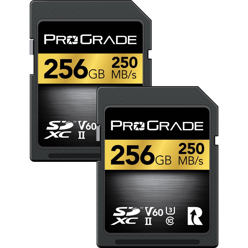 ProGrade Digital Tarjeta de Memoria SDXC UHS-II 256GB Gold (Paquete de 2) - Velocidad de L