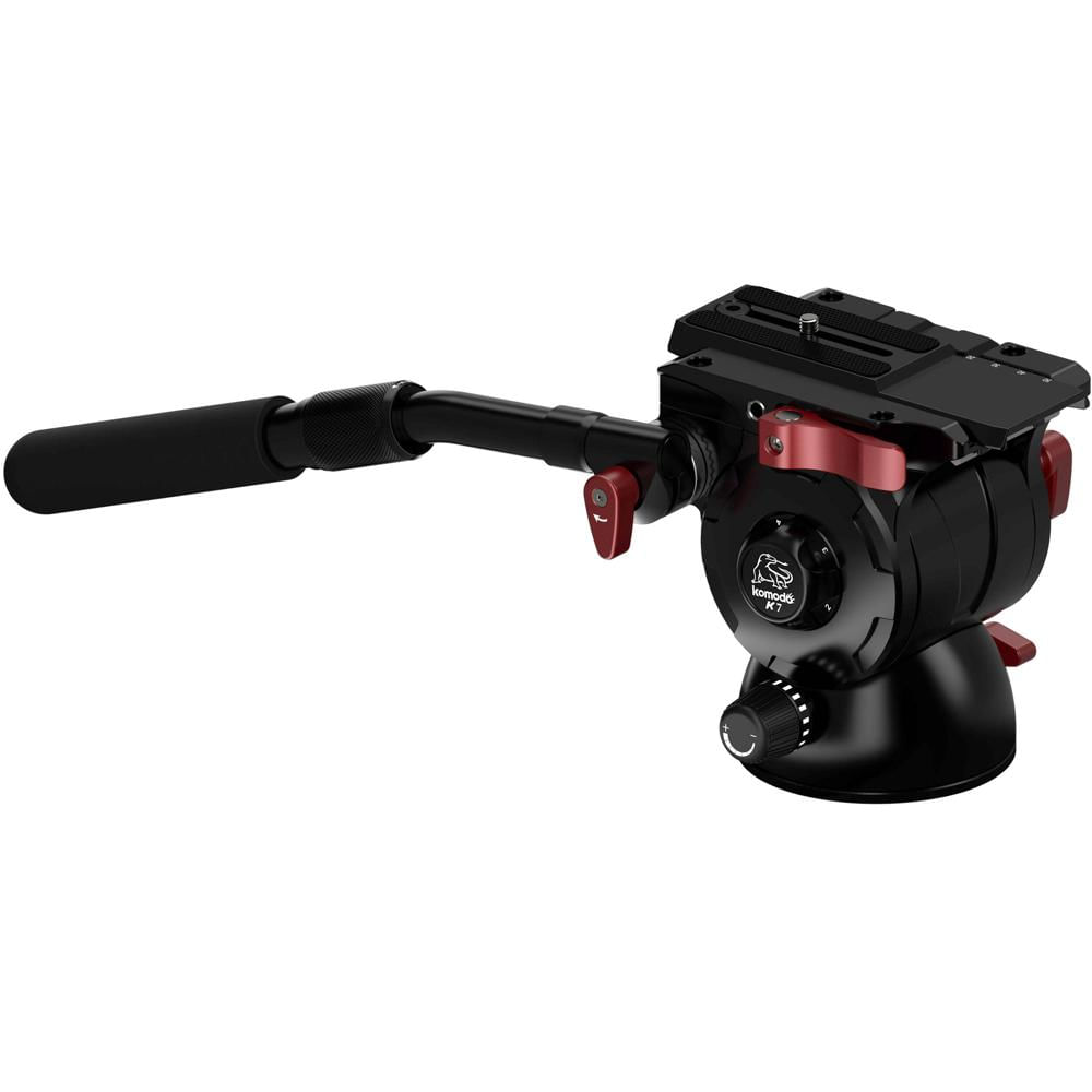 iFootage Komodo K7 Cabezal Fluido 15.43 lb Capacidad de Carga, Base Plana con Rosca 3/8""-1