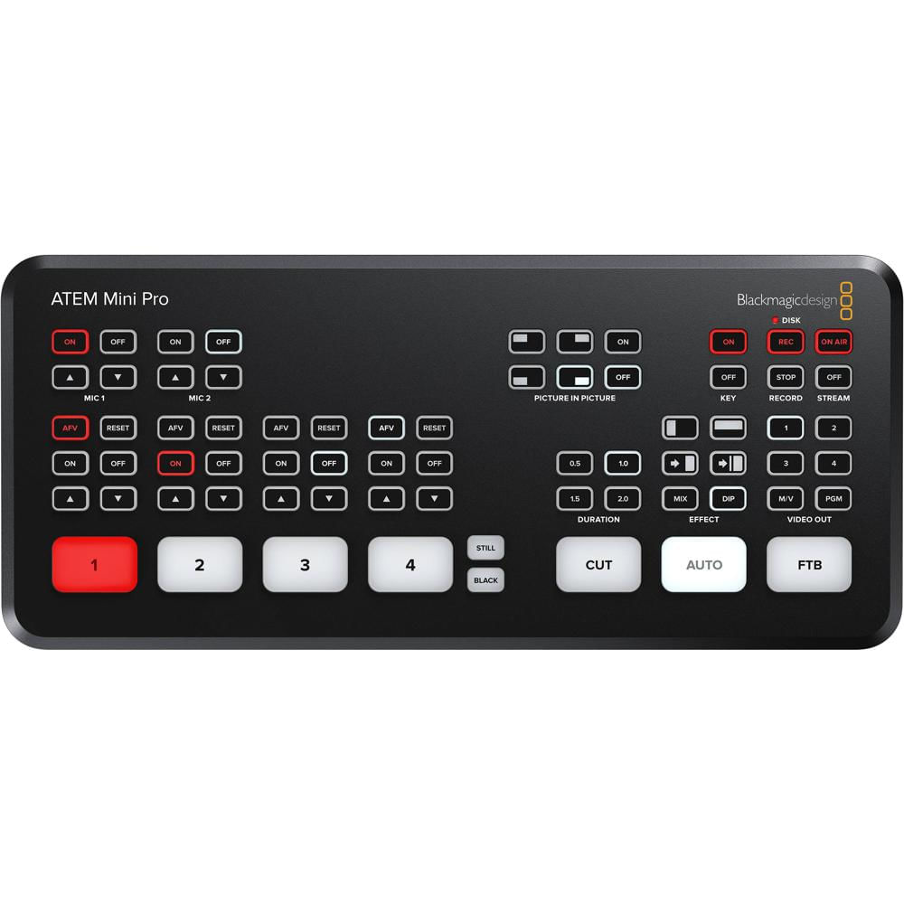 Blackmagic Design ATEM Mini Pro Switcher HDMI para Transmisión en Vivo, 4 Canales, Soport