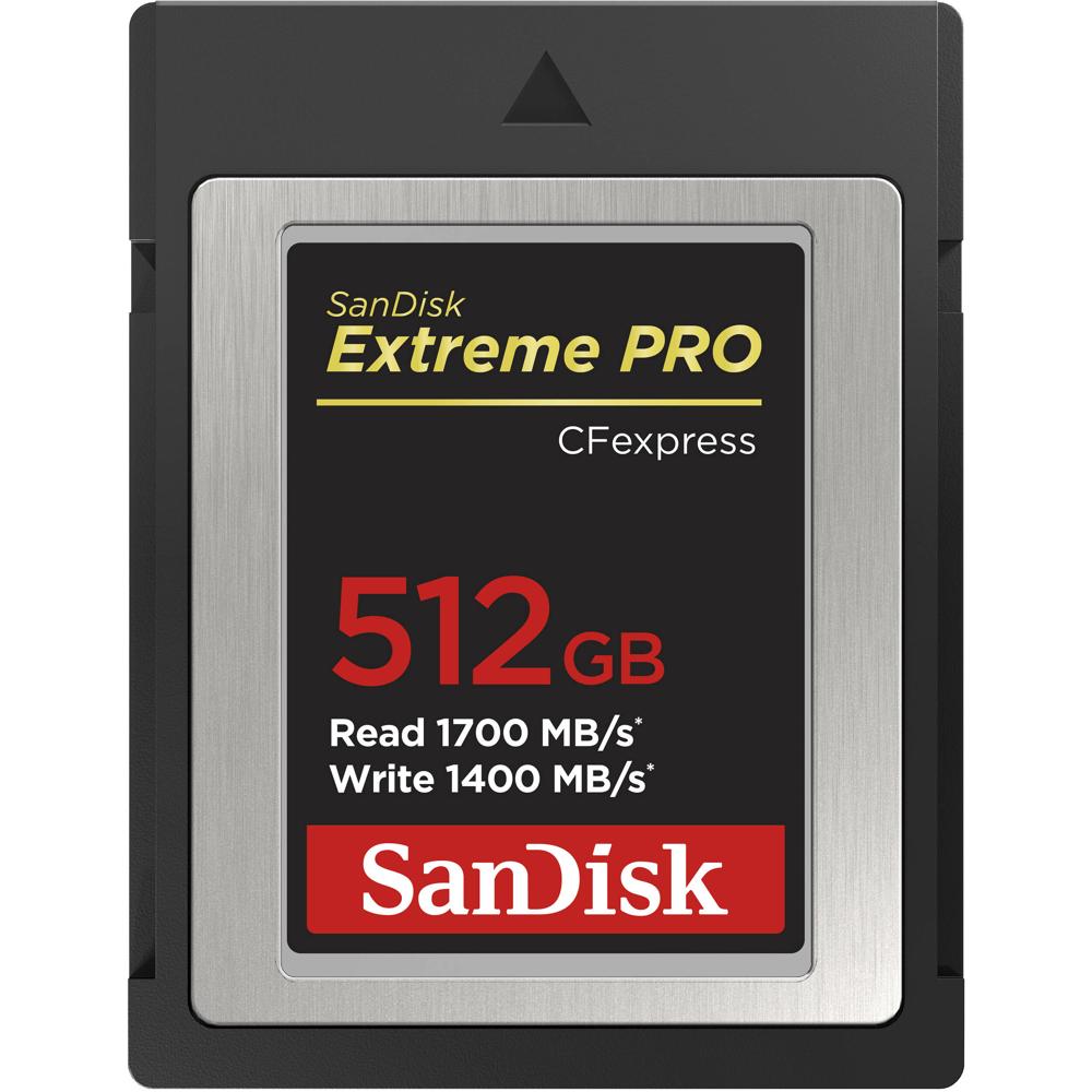 SanDisk Tarjeta de Memoria CFexpress Type B 512GB Extreme PRO - 1700 MB/s Lectura, 1400 MB