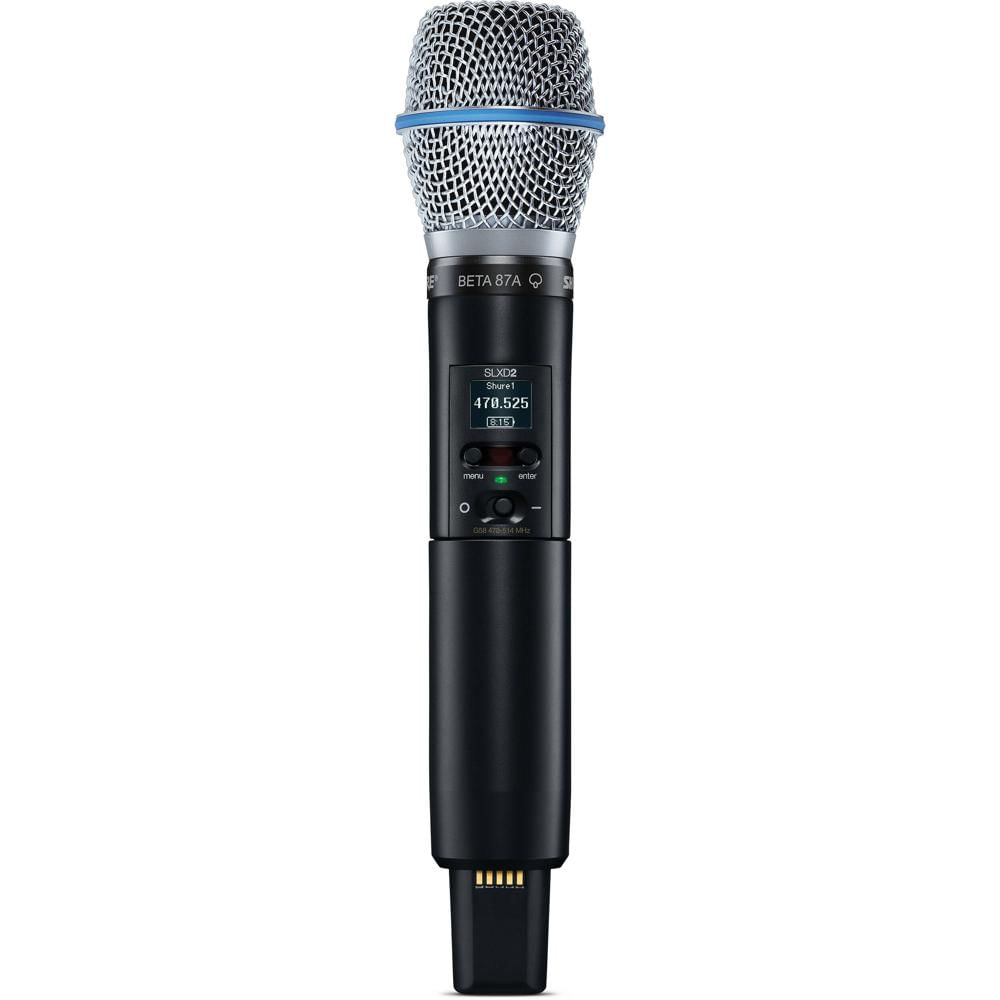 Shure SLXD2/B87A Micrófono Inalámbrico de Mano Digital con Cápsula Beta 87A, Supercardi