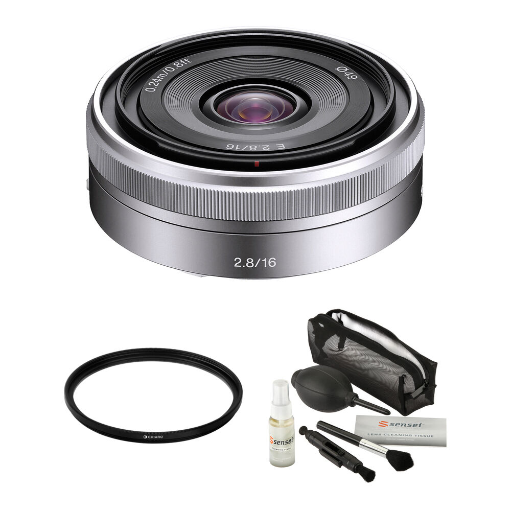 Sony E 16mm f/2.8 Lente Gran Angular con Filtro UV 49mm