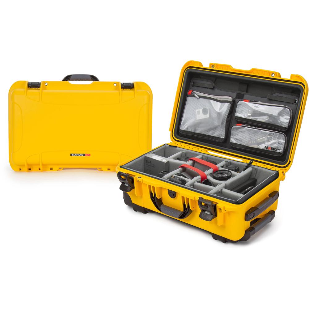 Nanuk 935 Maleta Dura Impermeable con Ruedas para Fotografía y Video - 28.5L, Color Amari