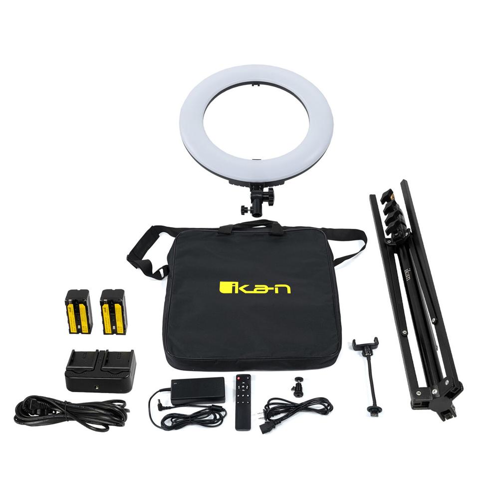 ikan Oryon 18"" Ring Light Version 2 - Luz de Anillo Bi-Color Ajustable, Control Remoto, So