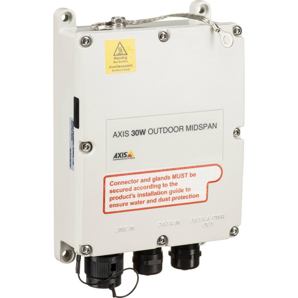 Axis Communications Midspan PoE 30W Outdoor 1-Port IP67 NEMA 4X