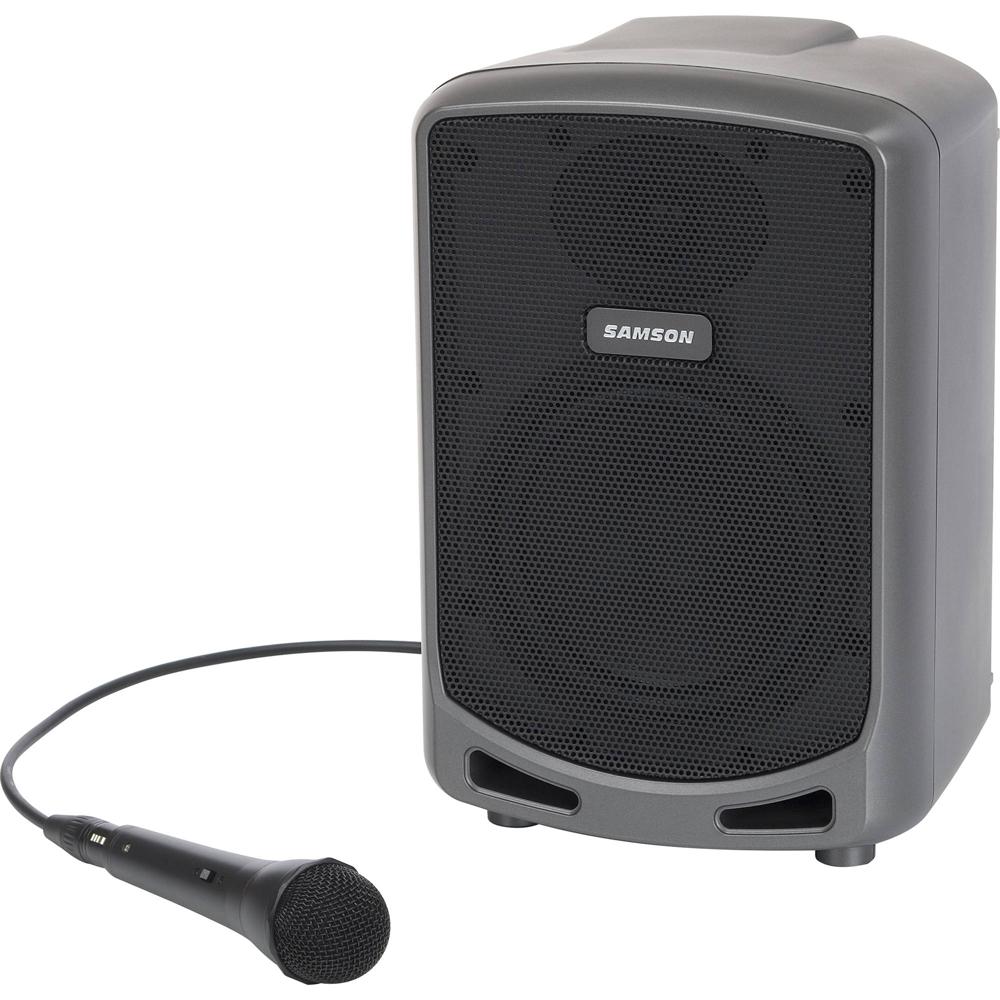 Samson Expedition Express+ Sistema PA Portátil 75W con Micrófono Inalámbrico, Woofer de