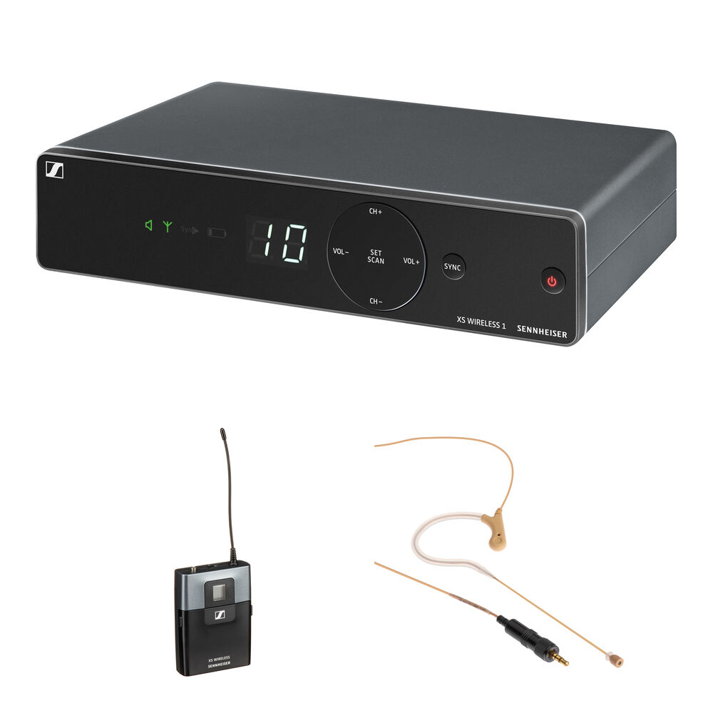 Sennheiser XSW1 Sistema Inalámbrico de Micrófono de Diadema Beige con Transmisor Bodypac