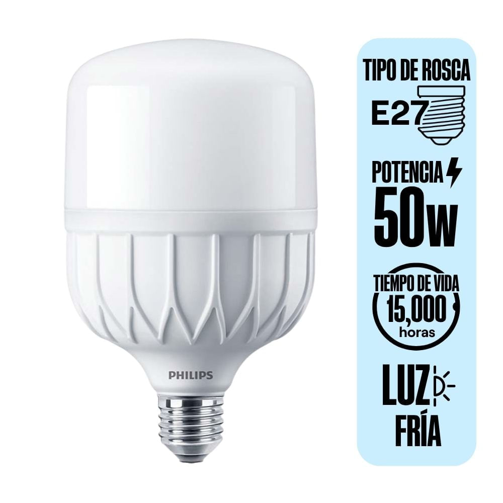 Foco LED Philips True Force Luz Blanca E27 50W