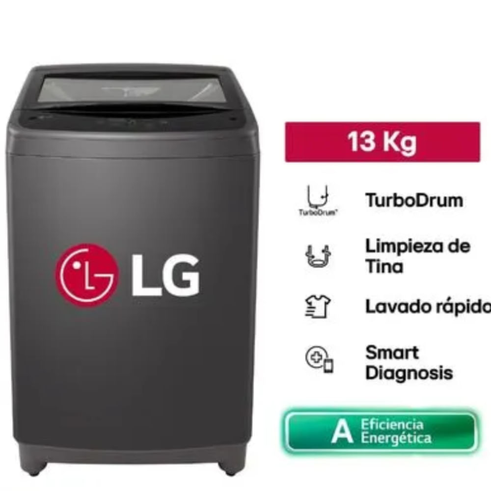 Lavadora LG 13Kg Carga Superior WT13BVTB Negro