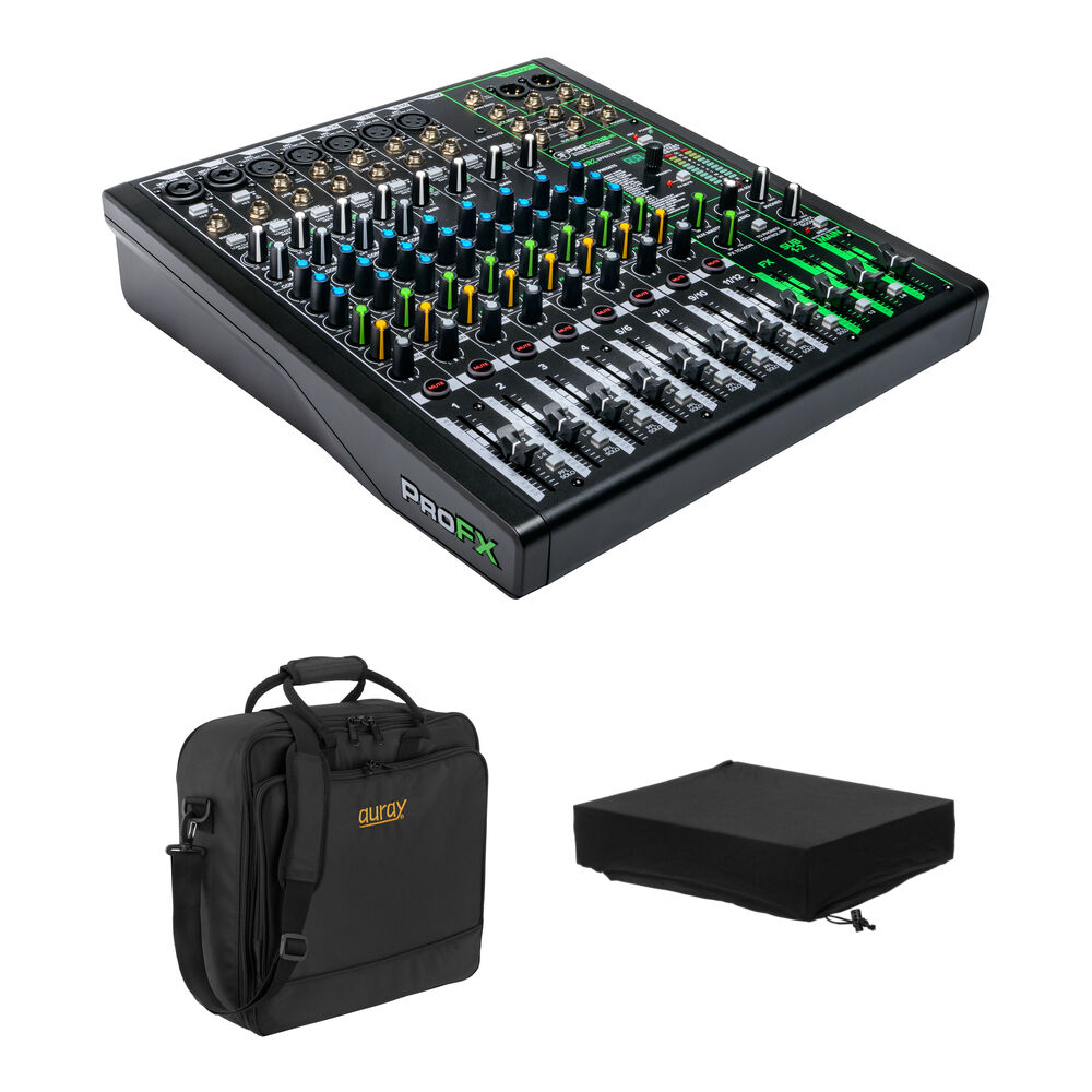 Mackie ProFX12v3 Mezclador de 12 Canales con 7 Entradas Mic/Line y Kit de Protección