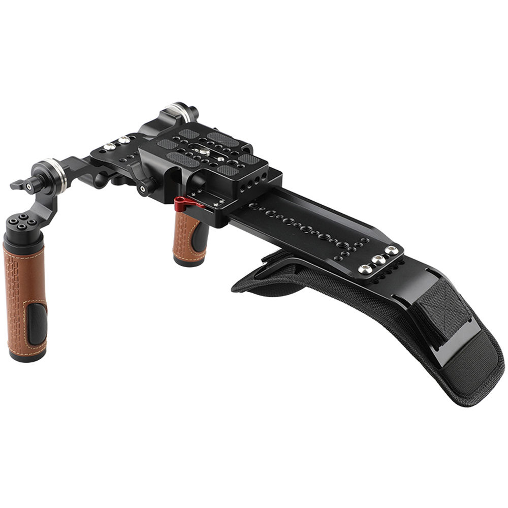 CAMVATE Kit de Mango para Rig de Hombro con Base Rápida y Placa Dovetail de 12"" para Cám