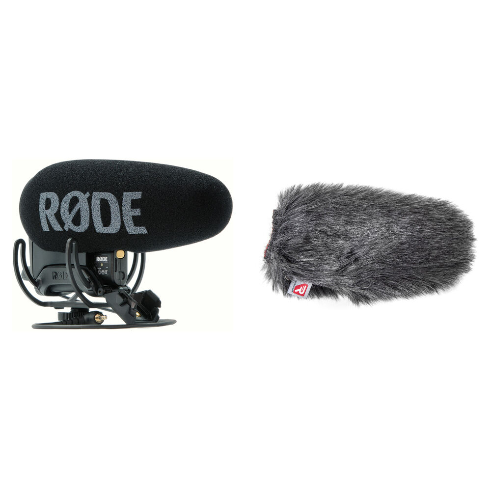 RODE VideoMic Pro+ Micrófono Shotgun con Rycote Windshield, 100-Hr Batería Removible, Ga