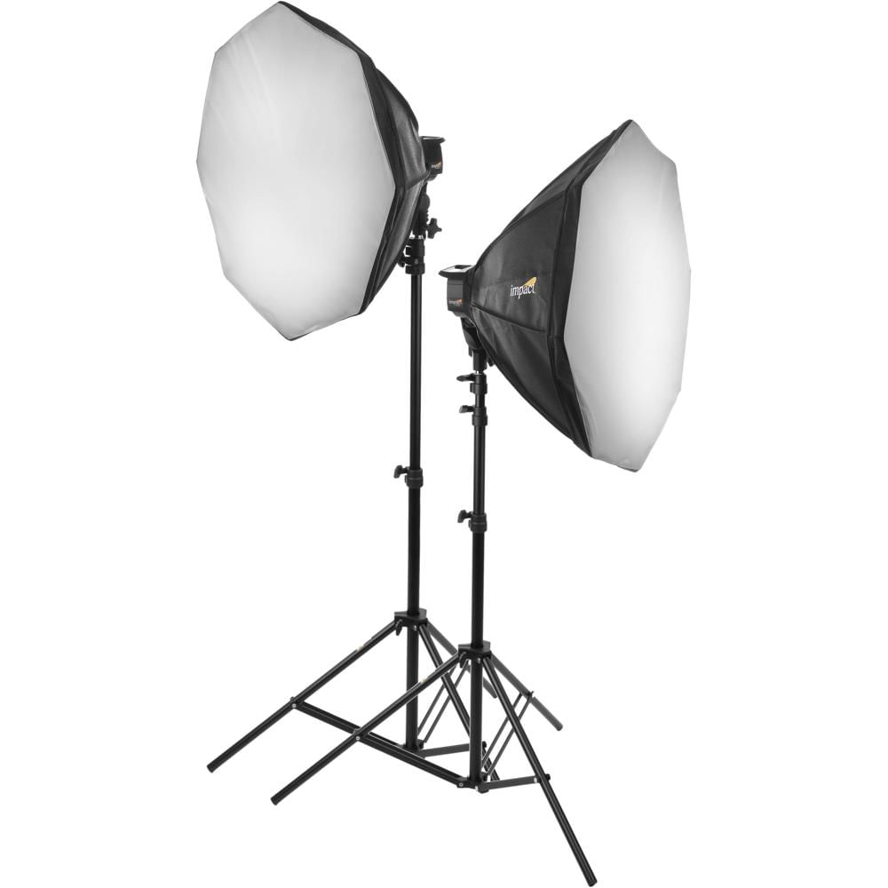 Impact Kit de Iluminación LED Octa 2 Luces con Softbox de 24"" y Soportes de 8'