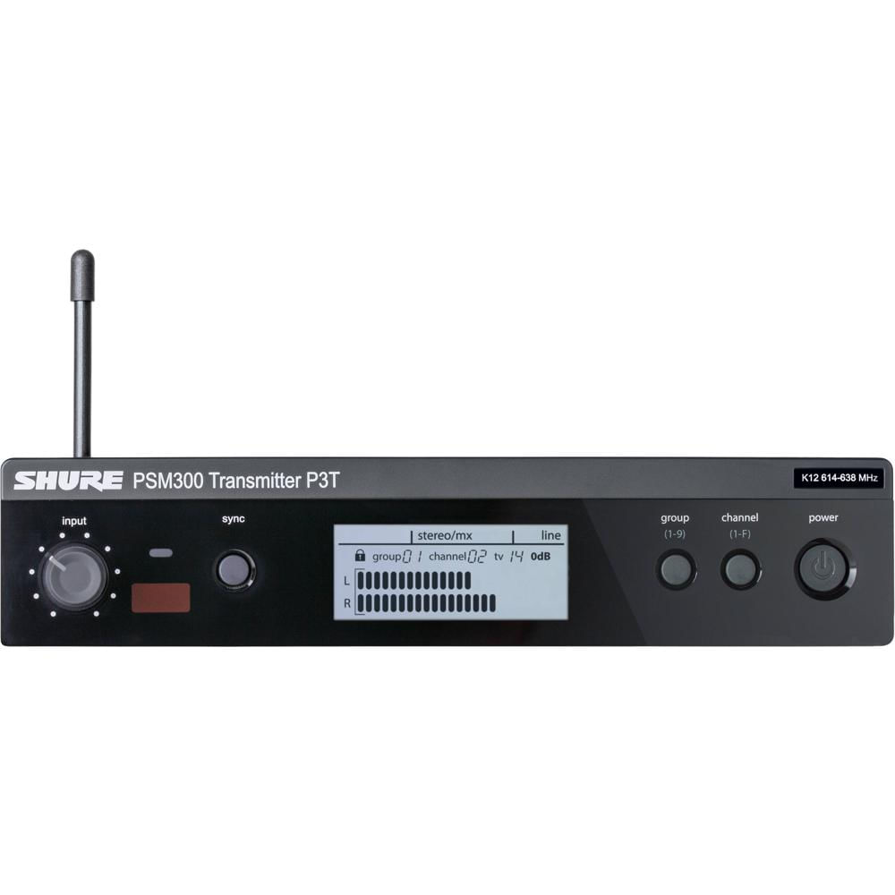 Shure P3T Transmisor Inalámbrico para PSM300 H20: 518-542 MHz, 24-Bit Digital Audio, Rang