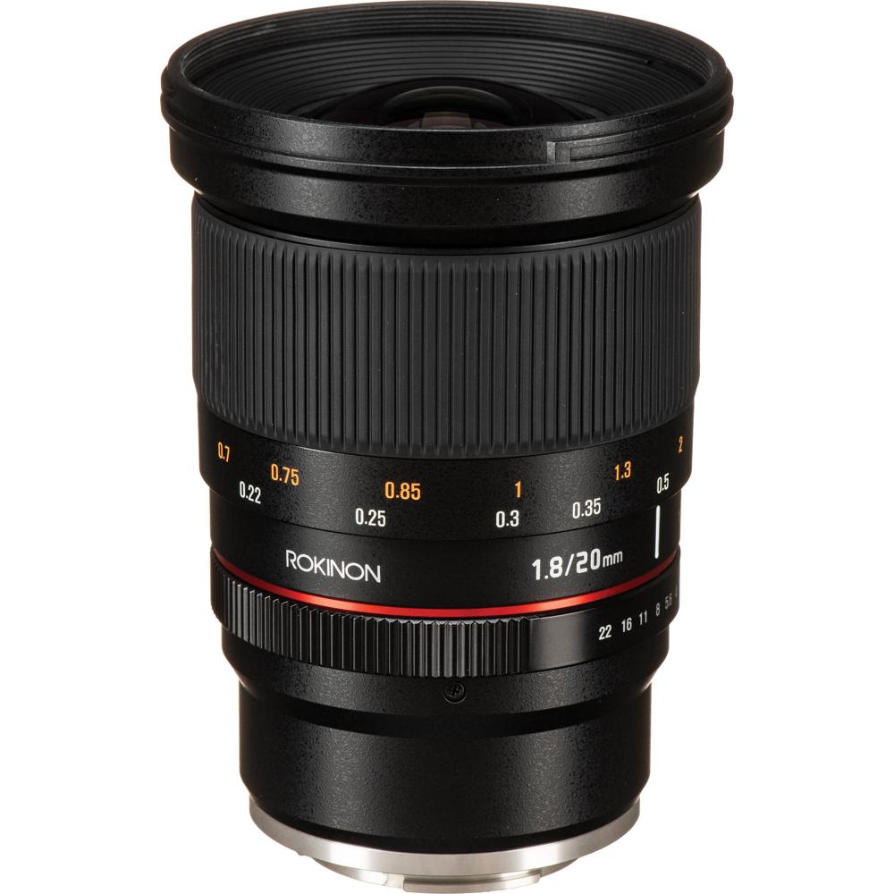 Rokinon 20mm f/1.8 ED AS UMC Lens Sony E - Lente Gran Angular, Apertura f/1.8, Diseño de