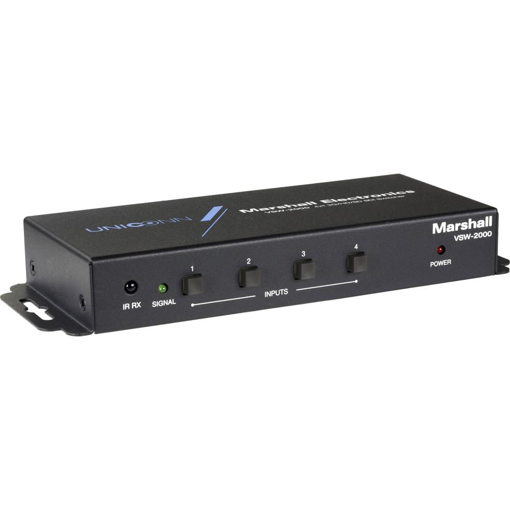 Marshall VSW-2000 Switcher 4x1 3G-SDI con 4 Entradas SDI, Soporte para SD, HD y 3G-SDI, Co