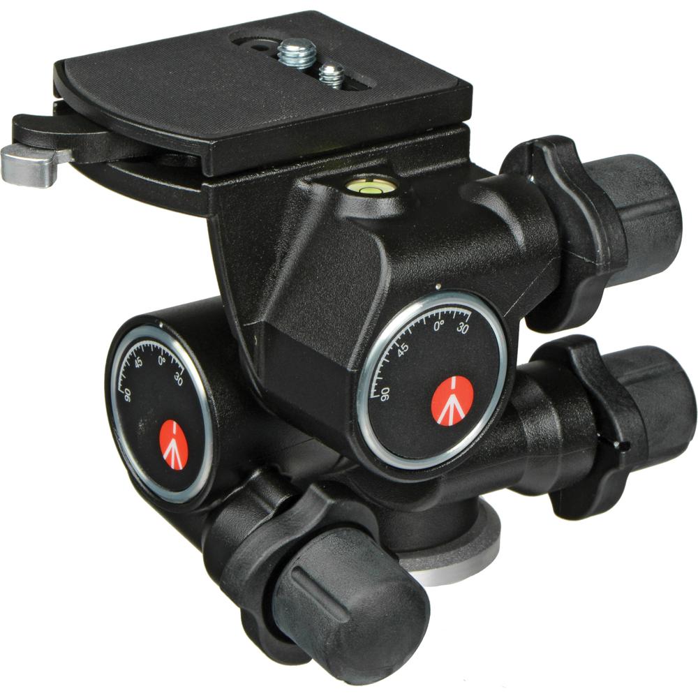 Manfrotto 410 Cabezal Panorámico y de Inclinación 3 Vías con Placa de Liberación Rápi