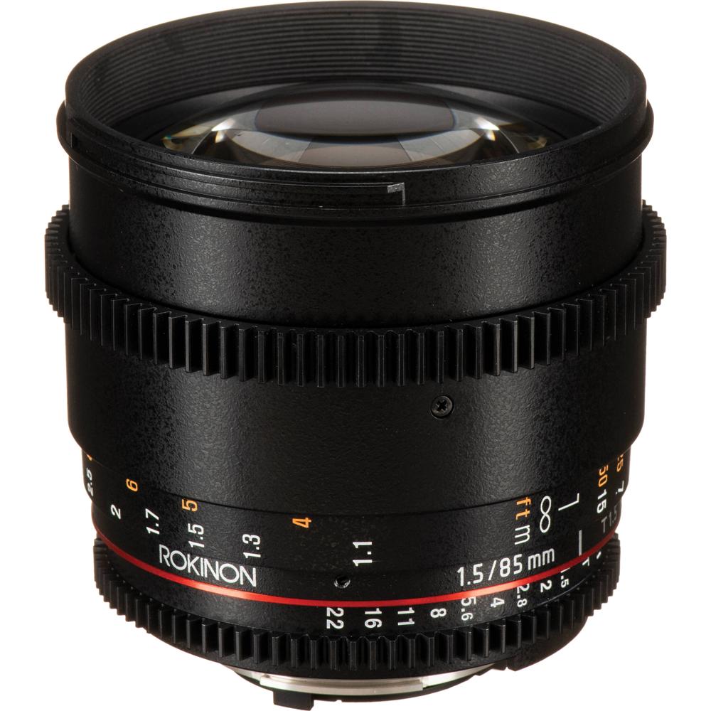 Rokinon 85mm T1.5 Cine DS Lente para Montura Nikon F - Abertura T1.5, Lentes AsfÃ©ricas HÃ