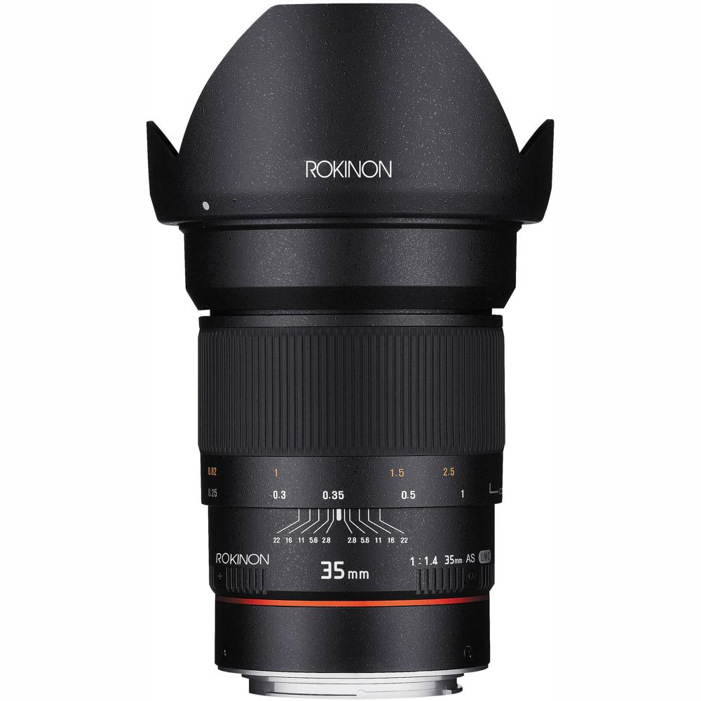 Rokinon 35mm f/1.4 AS UMC Lente para Canon EF - Abertura máxima f/1.4, Compatible con Ful